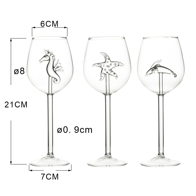 Home Fashion Creative Dolphin Red Wine Glass