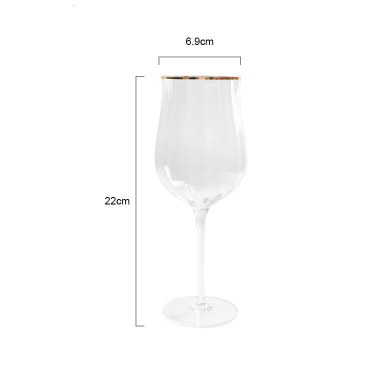 Tulip Crystal Glass Vertical Ribbed Cocktail