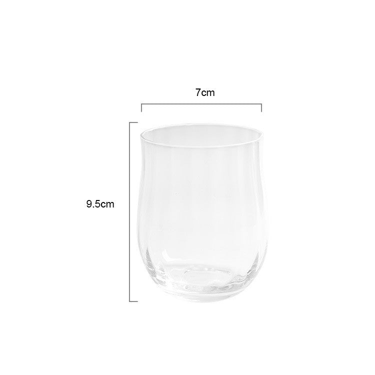 Tulip Crystal Glass Vertical Ribbed Cocktail