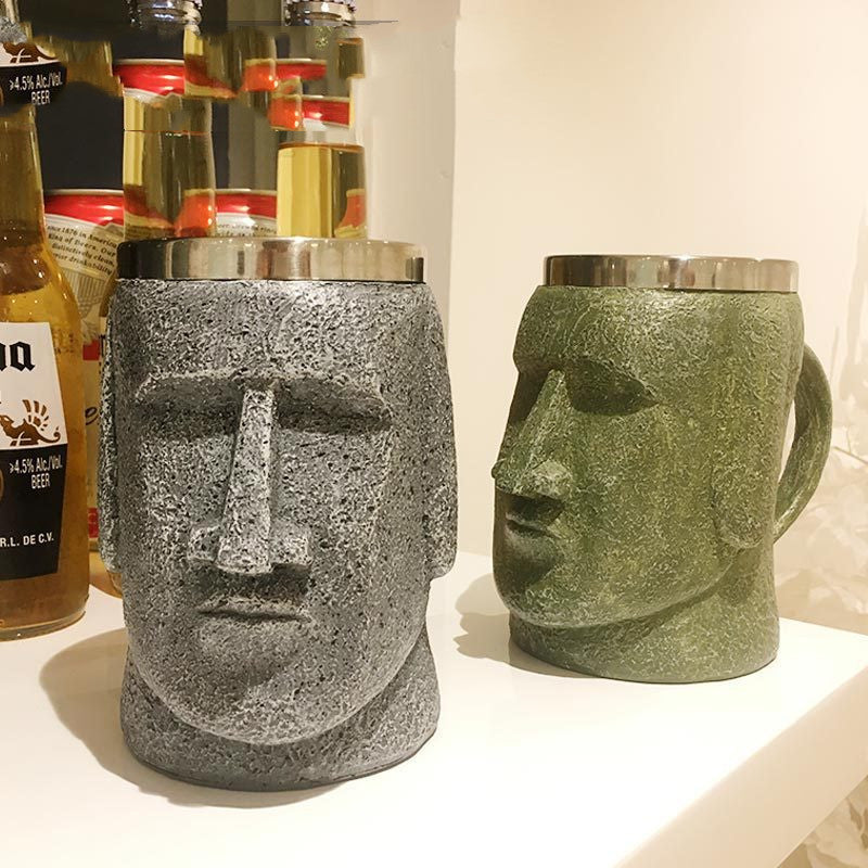 Vaso Cerveza Moai con Destapador