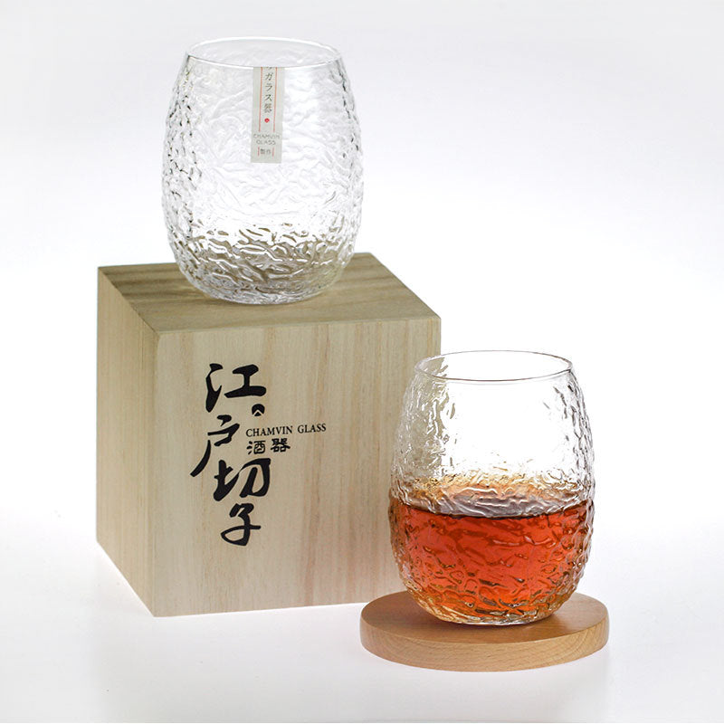 Edo Glass Whisky Elegance: Japanese Ins-Style Cup Innovation