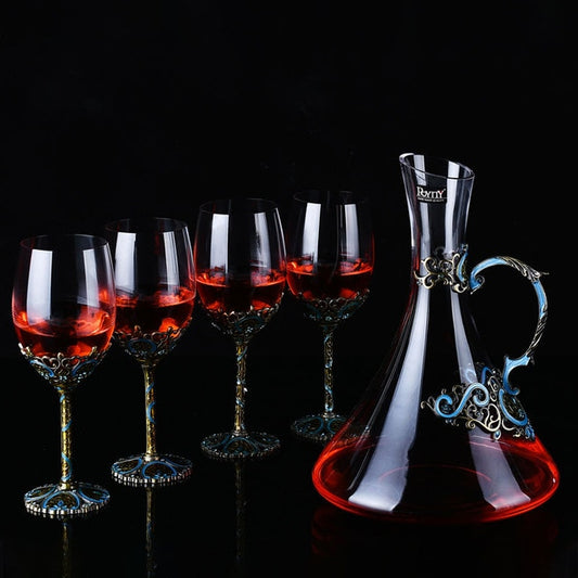 Conjunto Elegante de Decantador y Copas de Vino: Regalo Ideal para Amantes del Vino