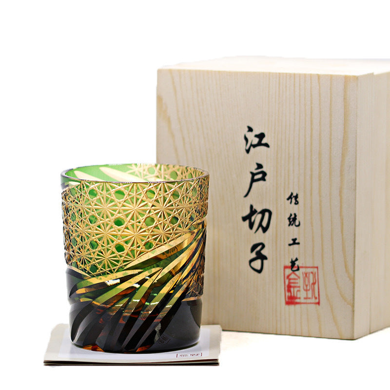 Vaso Tallado a Mano para Sake o Whisky Edo Kiriko