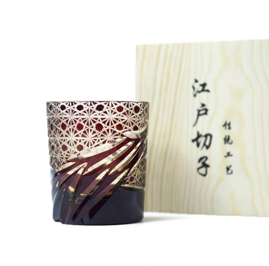 Vaso Tallado a Mano para Sake o Whisky Edo Kiriko