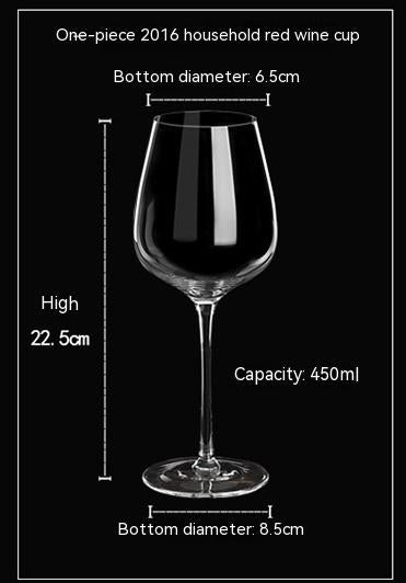 Exquisite Red Elegance: One-Piece Crystal Red Wine Glass