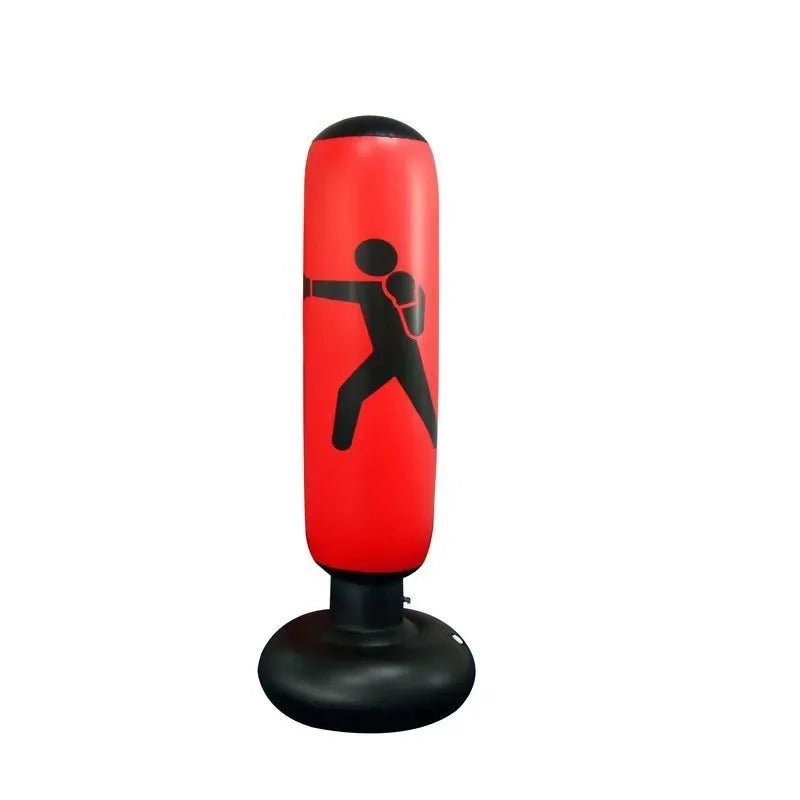 PowerStrike Saco de Boxeo Inflable – Columna de Entrenamiento Resistente de 160cm