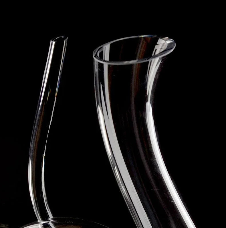 Decantador de Vino en Cristal Premium 1500ML - Diseño Espiral Cisne para Bar y Hogar