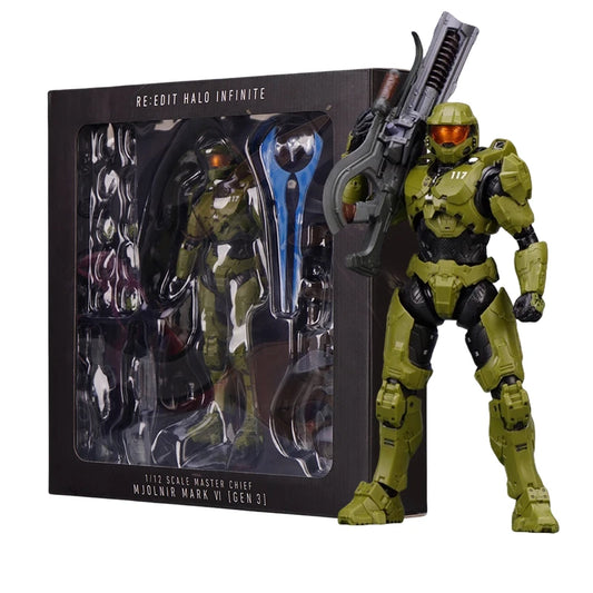 Figura de Colección Master Chief Halo 5 - Estatua PVC 1/12, Diseño Premium para Decoración y Fans