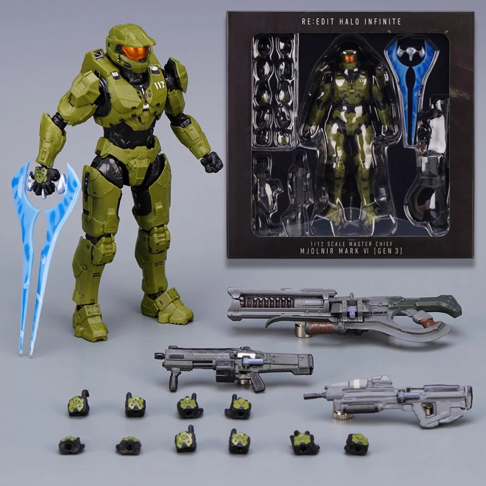 Figura de Colección Master Chief Halo 5 - Estatua PVC 1/12, Diseño Premium para Decoración y Fans