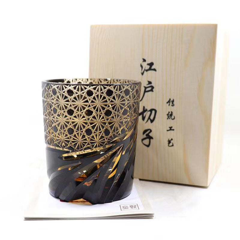 Vaso Tallado a Mano para Sake o Whisky Edo Kiriko