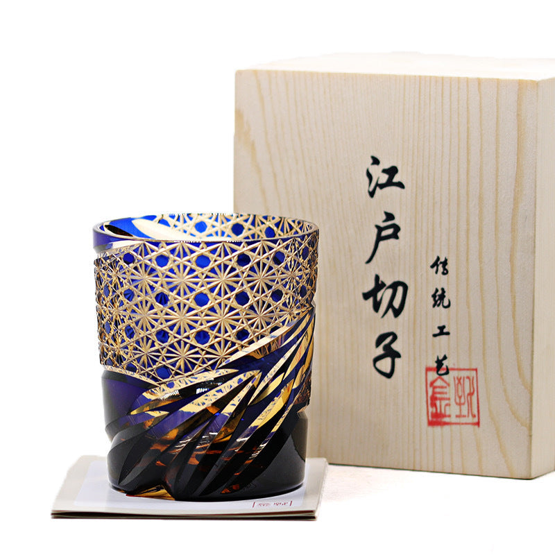 Vaso Tallado a Mano para Sake o Whisky Edo Kiriko